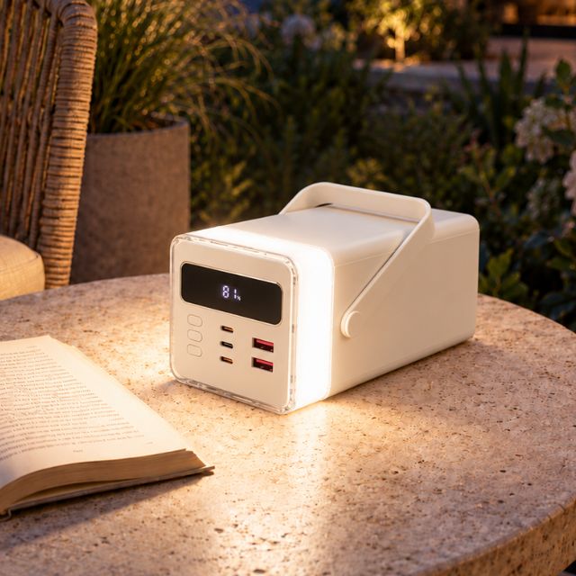 Powerbanka HP3 s displejem, výklopným madlem a LED svítilnou